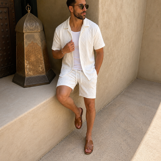 LOS CAÑOS – Ensemble short texturé