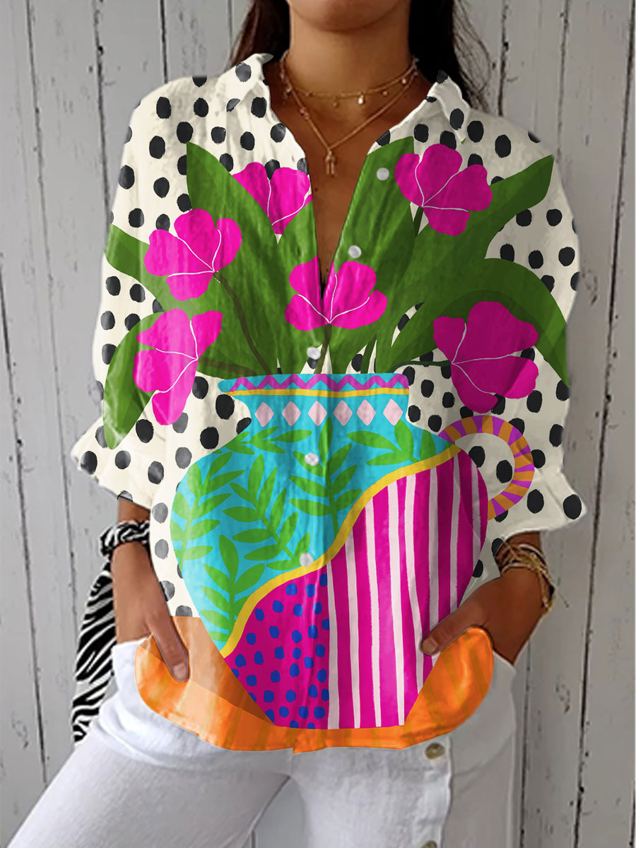 Diana | Blouse à imprimé floral graphique