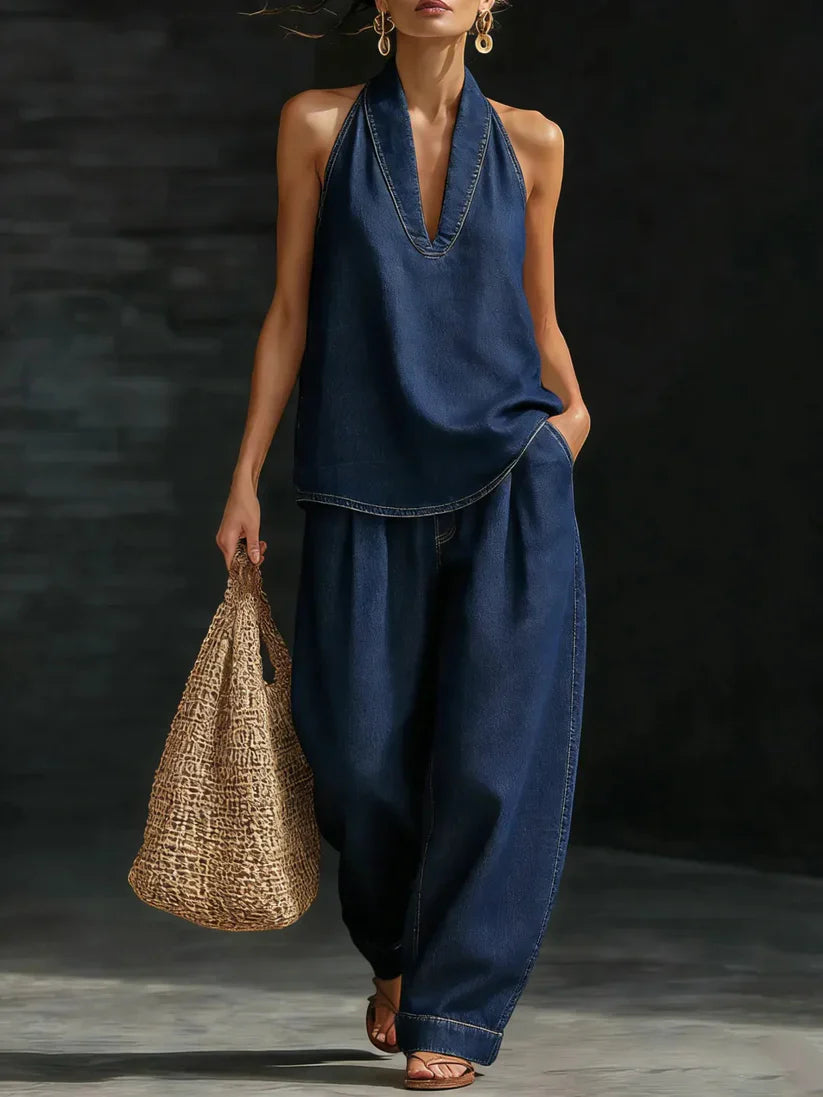 Martina | Ensemble long fluide col V