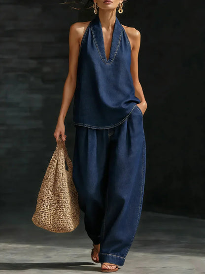 Martina | Ensemble long fluide col V