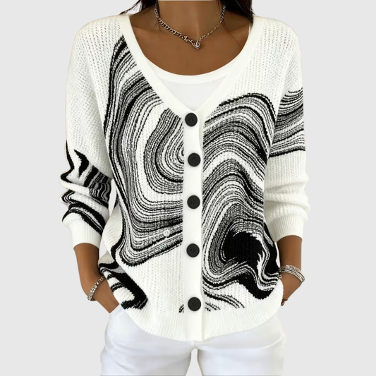 Emilia | Veste en maille à boutons
