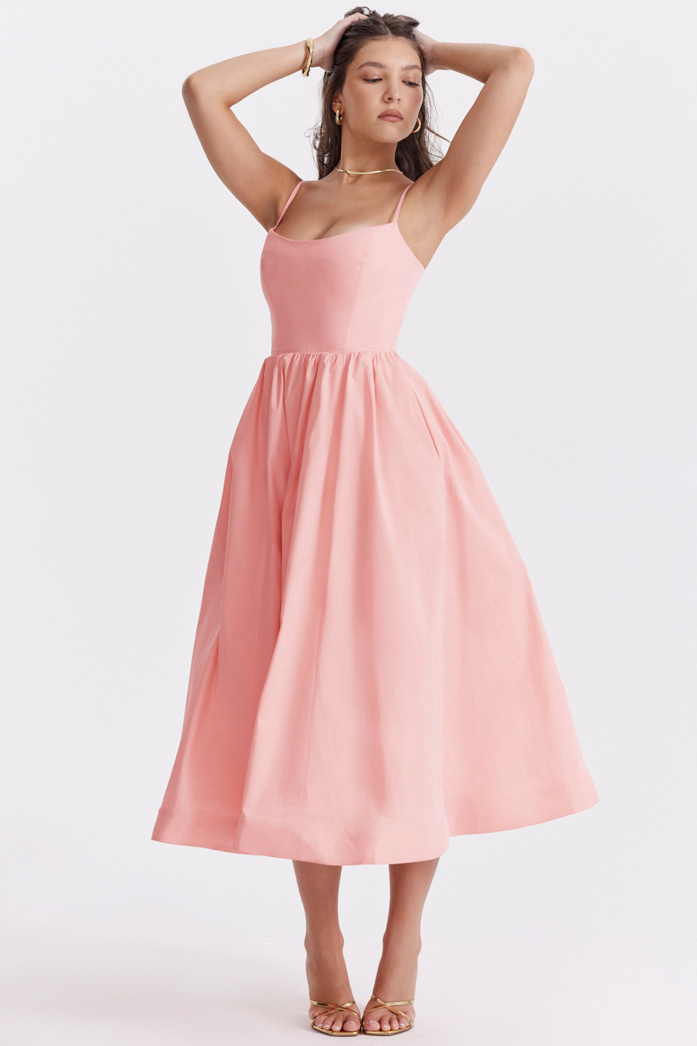 ESTELLE | Robe midi d’été élégante avec corset