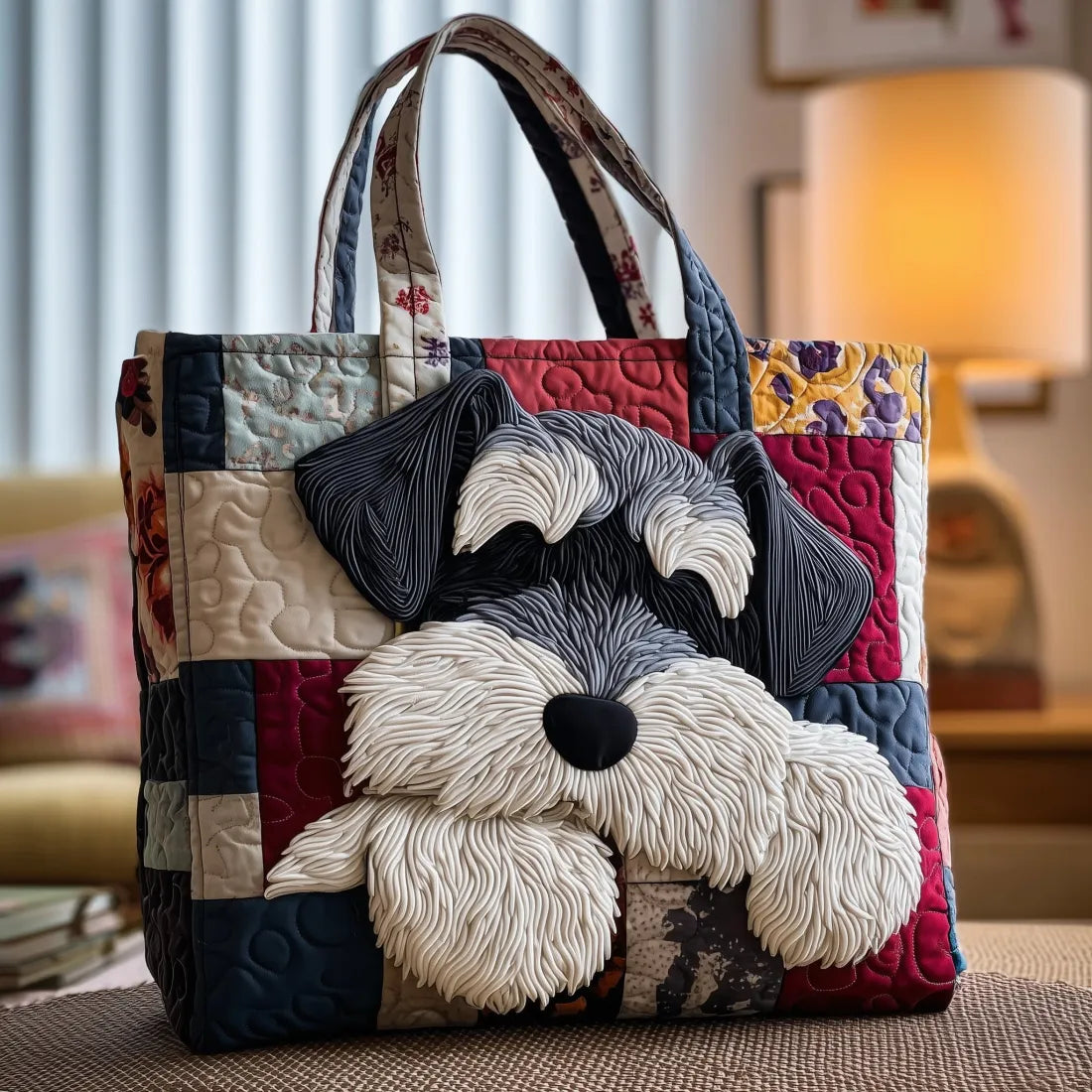 Sac artisanal matelassé - Schnauzer