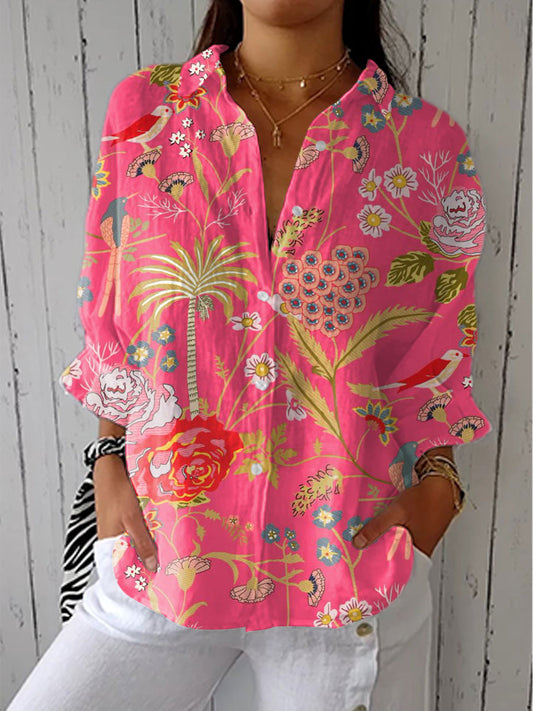 Elizabeth | Blouse à fleurs tropicales
