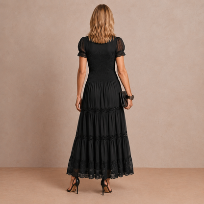 Sophia | Robe longue en dentelle transparente