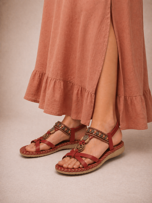 Sandales de style ibicenco alliant confort et élégance