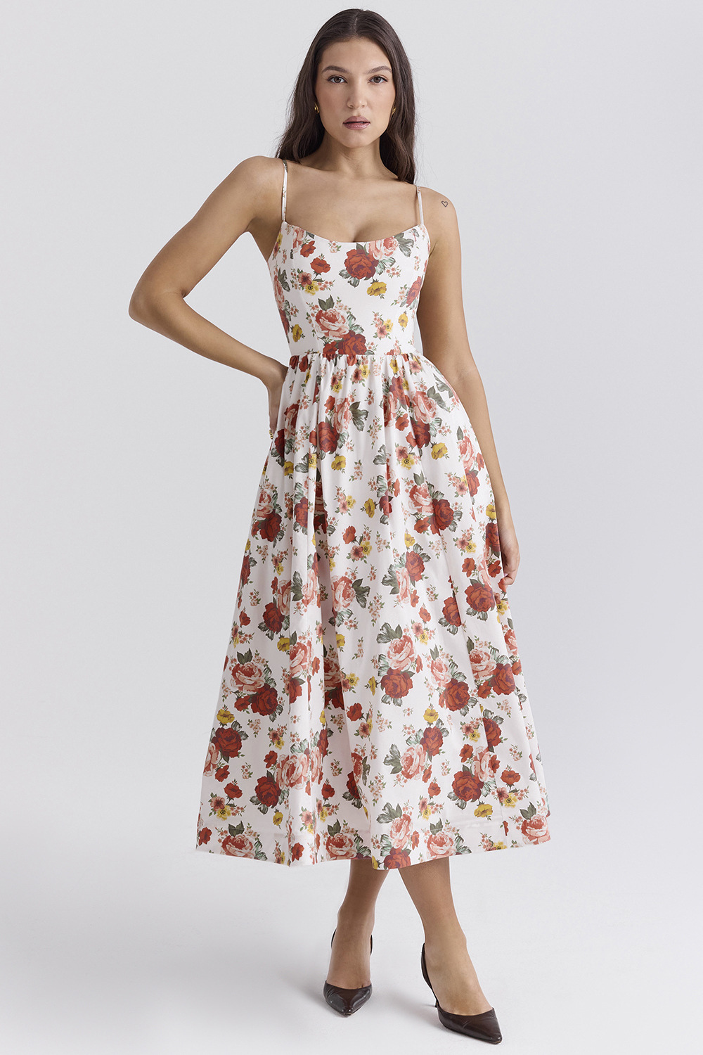 ESTELLE | Robe midi d’été élégante avec corset