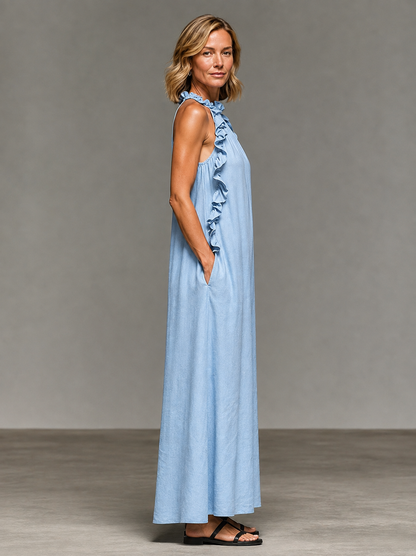 Emma | Robe longue à volants