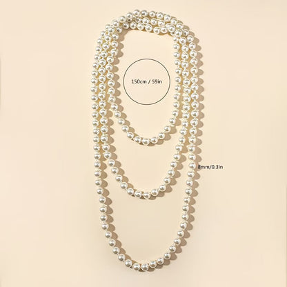 Collier double perle intemporel