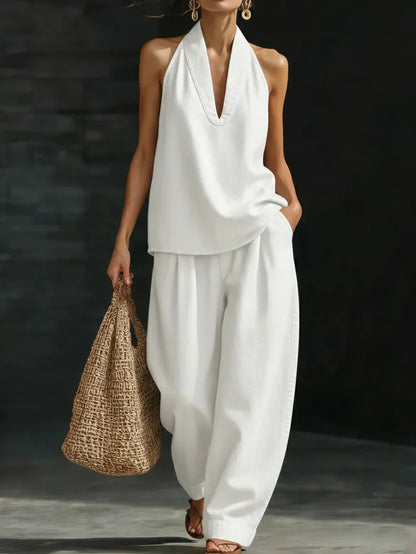 Martina | Ensemble long fluide col V