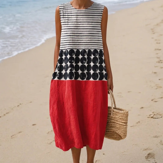 Jane™ | Robe midi colorblock