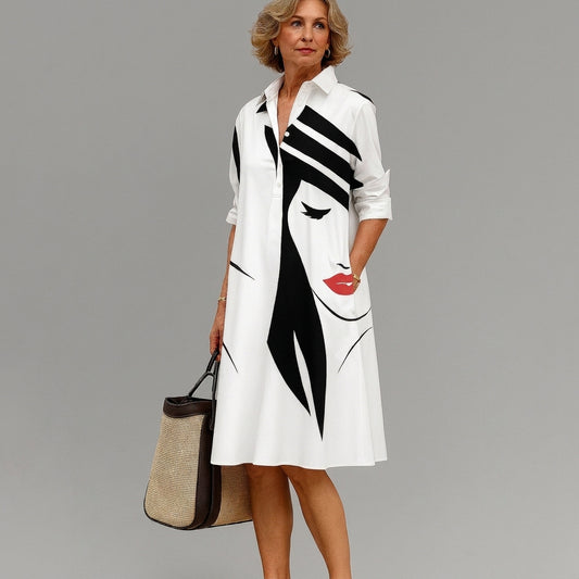 Bella | Robe midi soignée et élégante