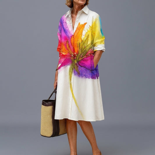 Lydia | Robe midi soignée et élégante