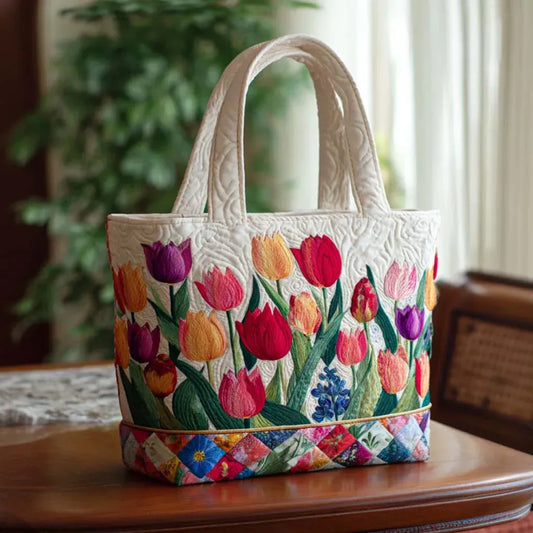 Sac matelassé - Jardin de tulipes