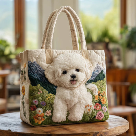 Sac artisanal matelassé - Chien enchanteur