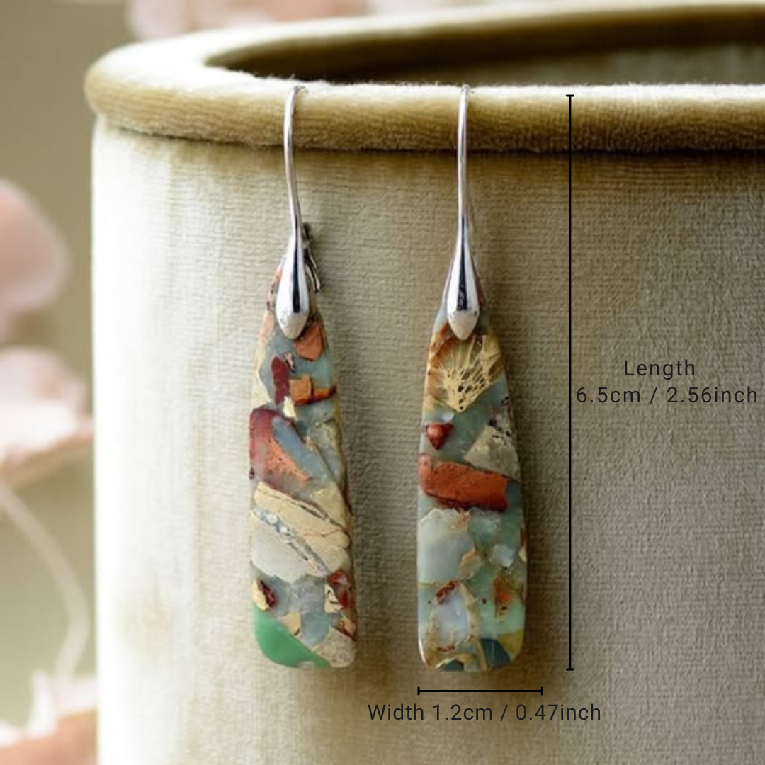 Breloque - Boucles d'oreilles vintage en pierre naturelle