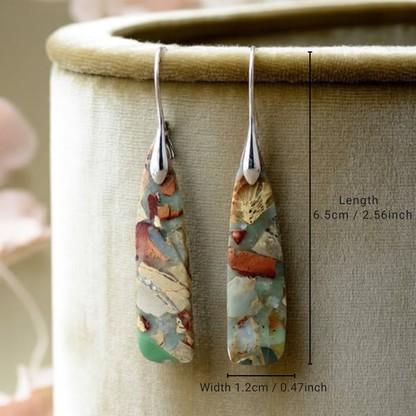 Breloque - Boucles d'oreilles vintage en pierre naturelle