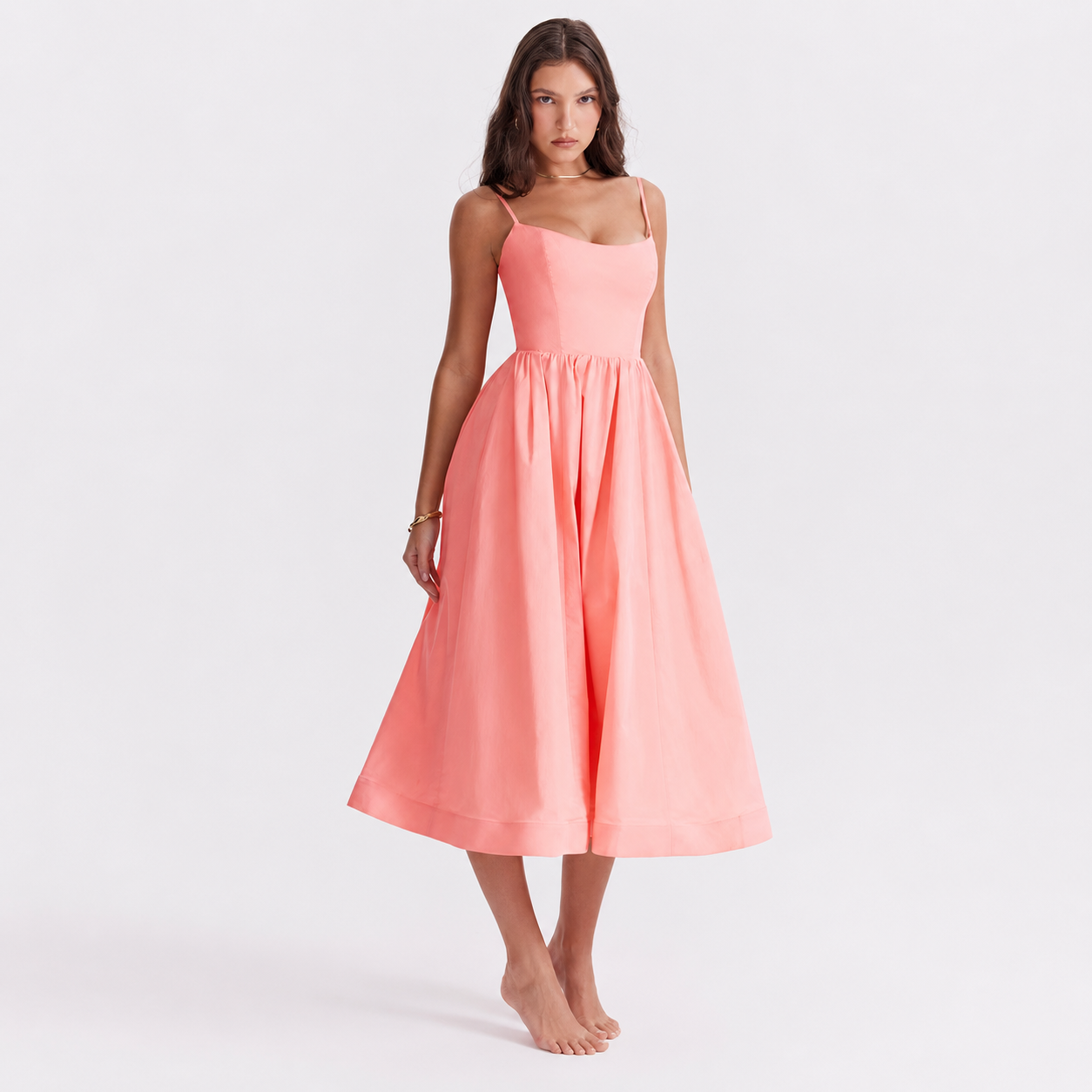 ESTELLE | Robe midi d’été élégante avec corset
