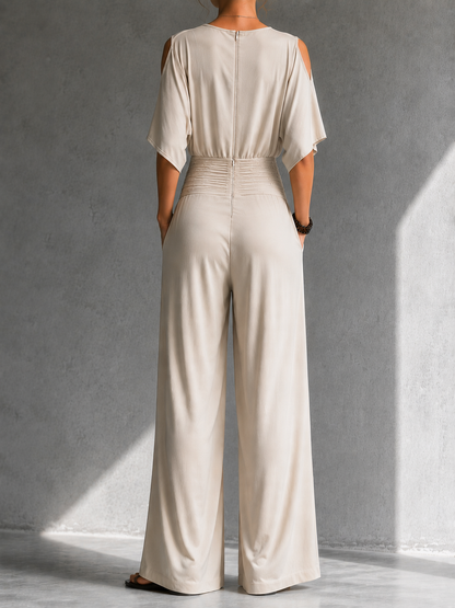 Alia | Combinaison chic avec effet croisé et jambes larges