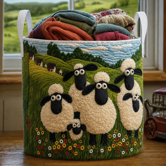 Opale | Panier à linge matelassé fait main