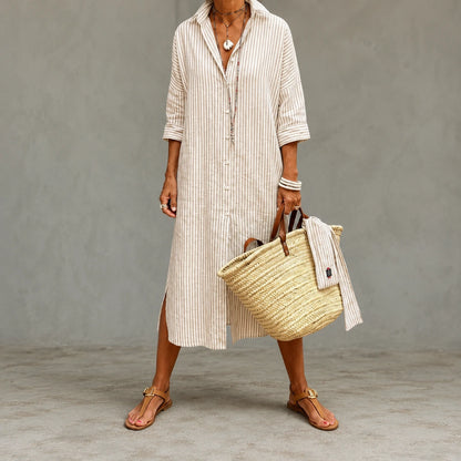 Willow | Robe chemise estivale à rayures