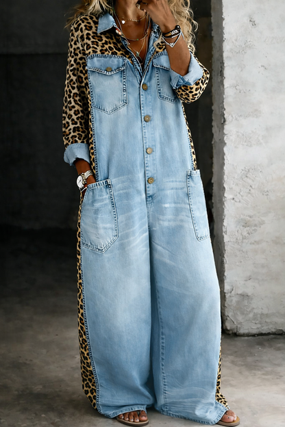 Amanda | Combinaison chemise en jean une pièce