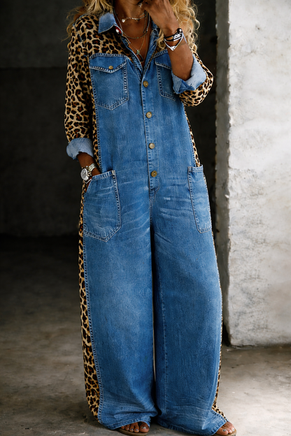 Amanda | Combinaison chemise en jean une pièce