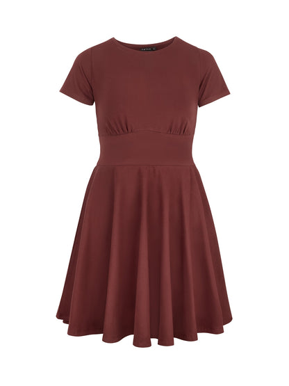 Mara | Robe-short classique à manches courtes
