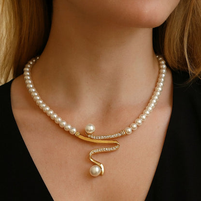 Parure élégante à perles