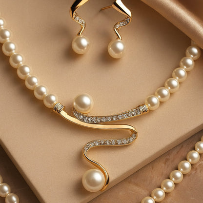 Parure élégante à perles