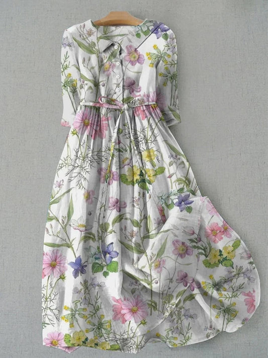 Dahlia - Robe d'Été Florale Coupe A