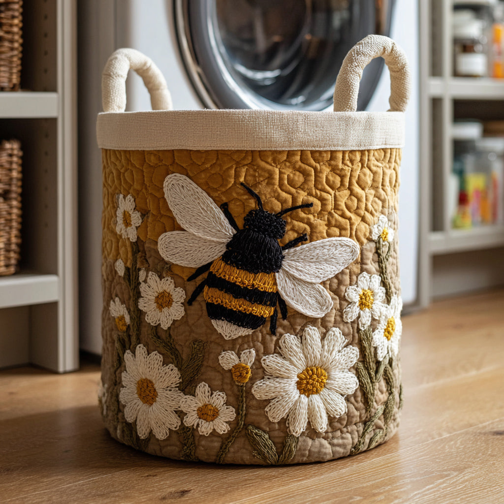 Melissa | Panier à linge matelassé fait main