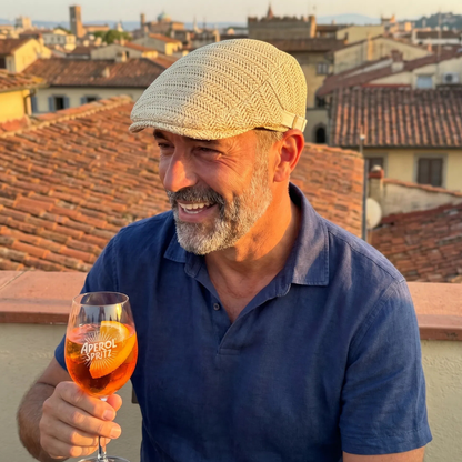 Salvatore — Casquette plate d'été en paille