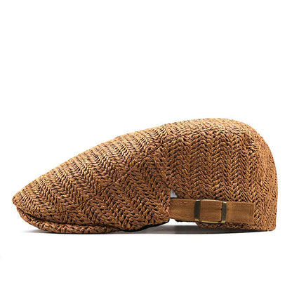 Salvatore — Casquette plate d'été en paille