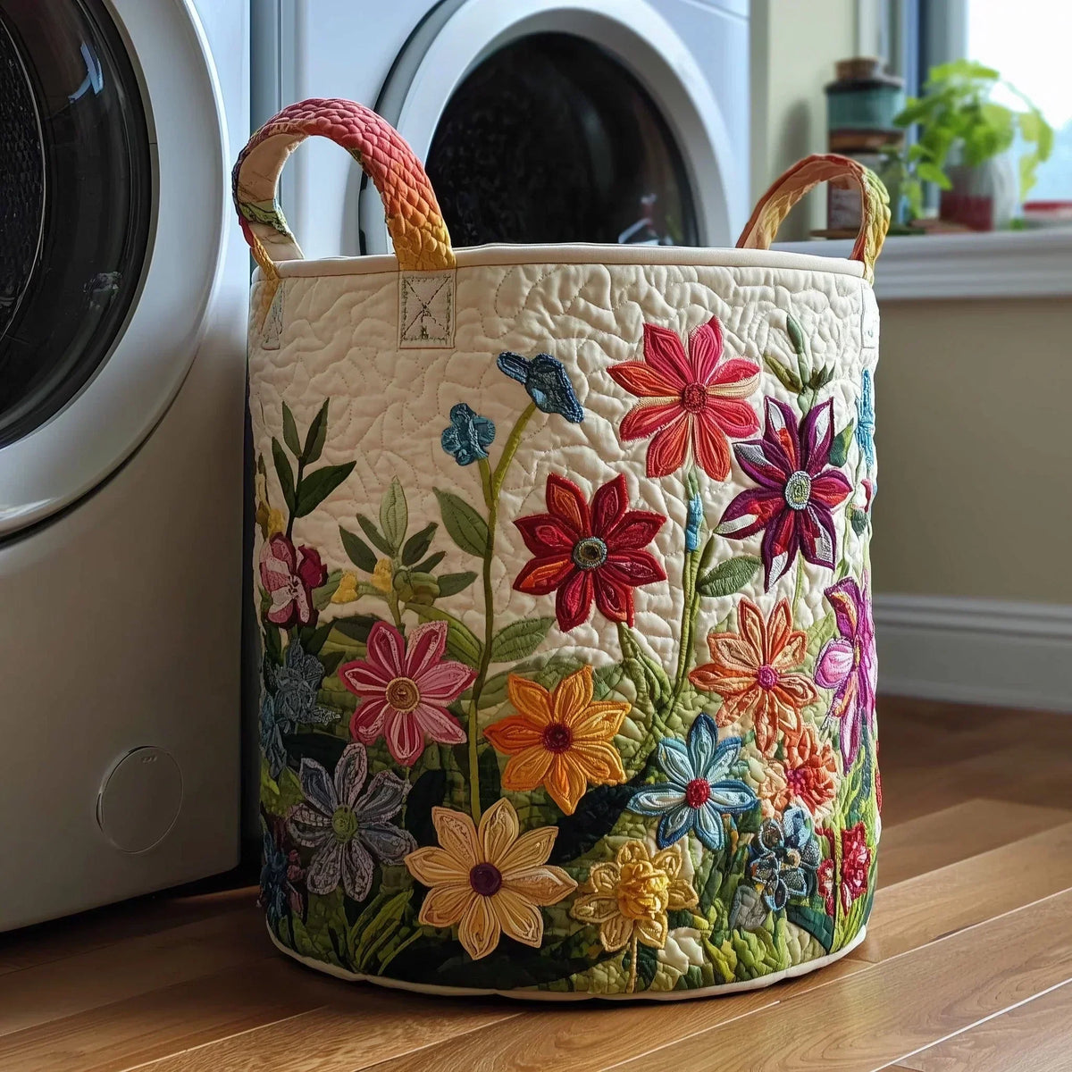 Mirella | Panier à linge matelassé fait main