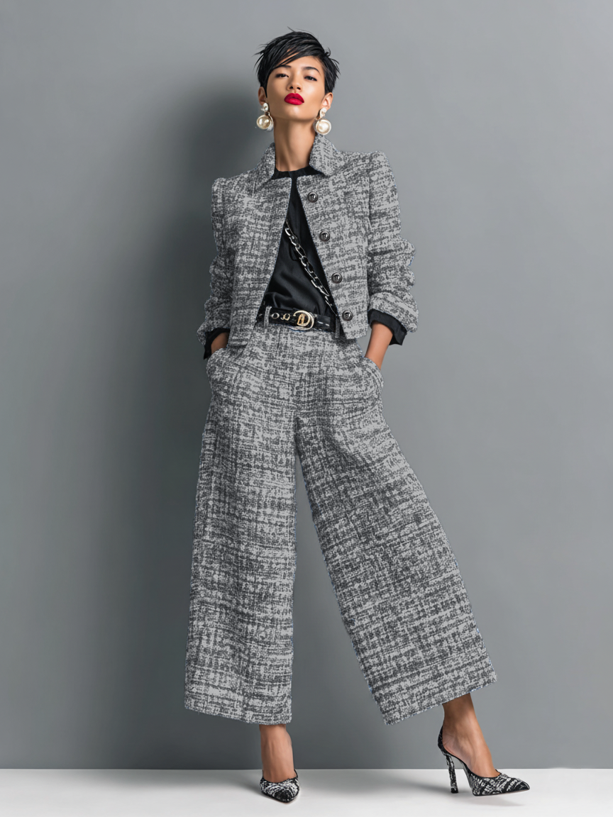 Akira™ | Ensemble deux pièces tweed