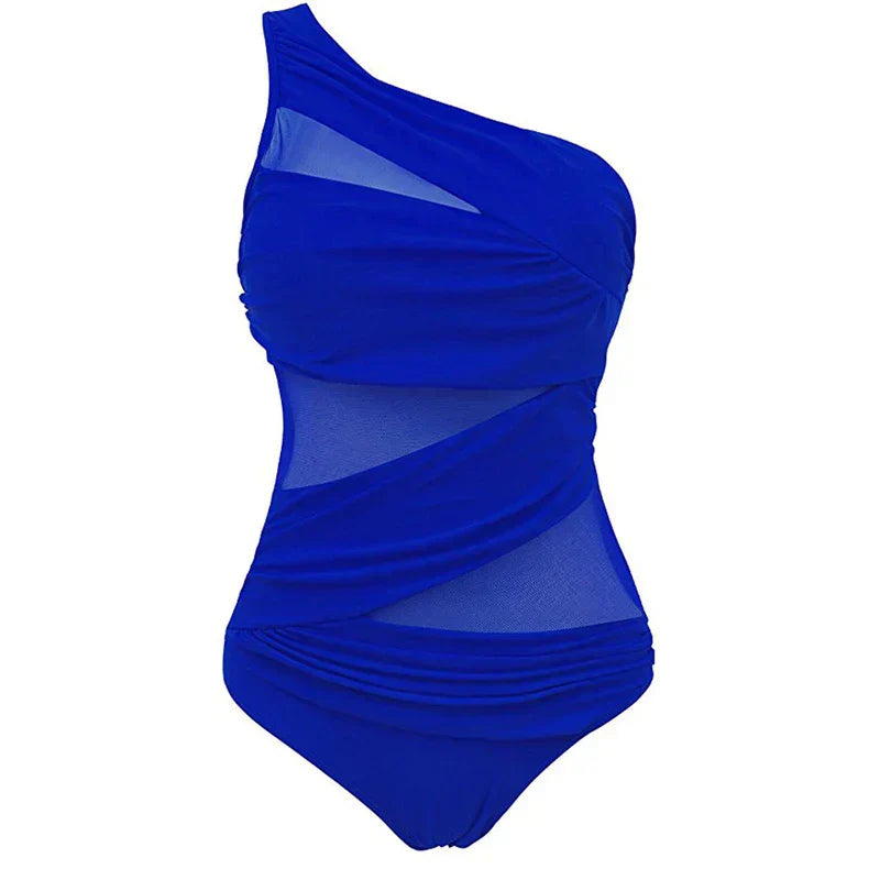 Nayla | Votre maillot de bain élégant asymétrique, disponible en grandes tailles