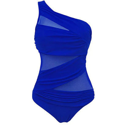 Nayla | Votre maillot de bain élégant asymétrique, disponible en grandes tailles