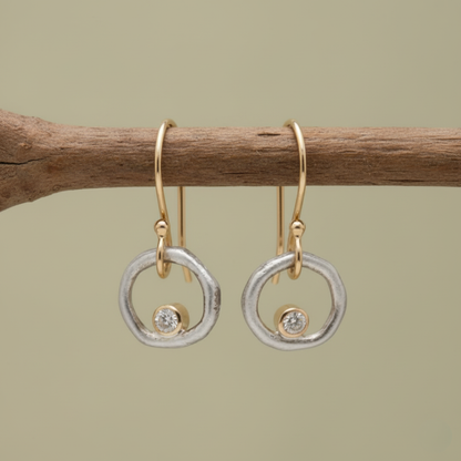 Boucles d'oreilles vintage en oxyde de zirconium Laura