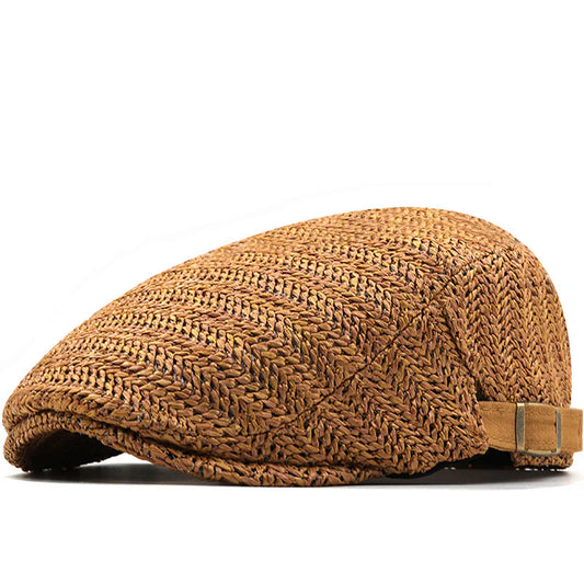 Salvatore — Casquette plate d'été en paille
