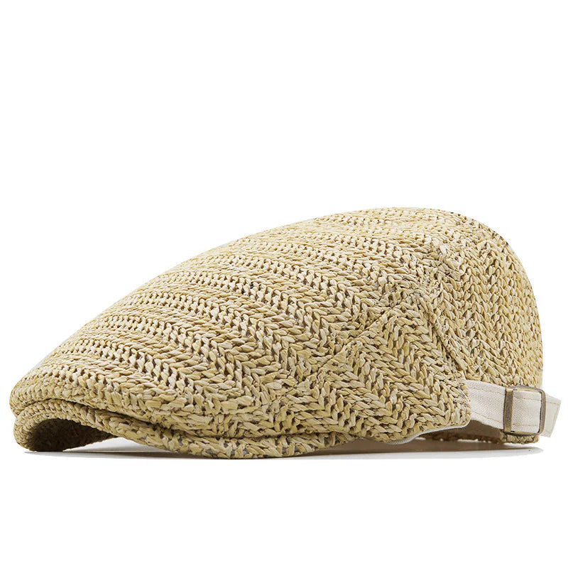 Salvatore — Casquette plate d'été en paille