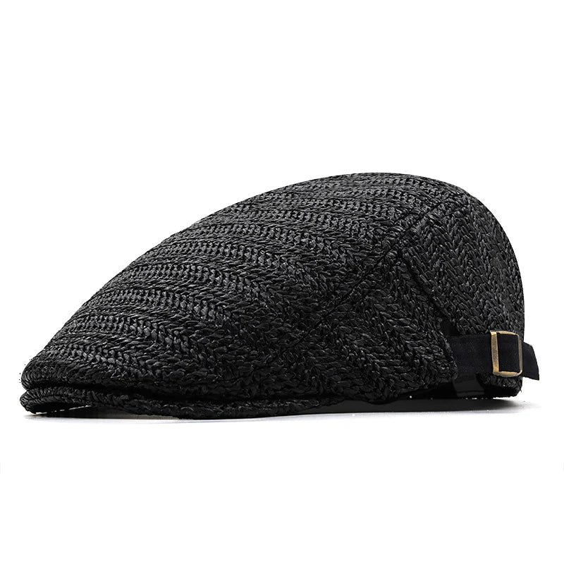 Salvatore — Casquette plate d'été en paille