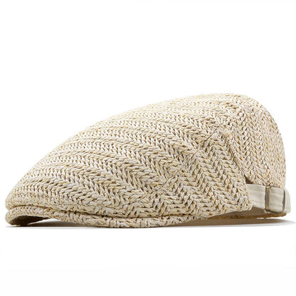 Salvatore — Casquette plate d'été en paille