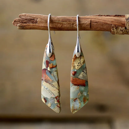 Breloque - Boucles d'oreilles vintage en pierre naturelle