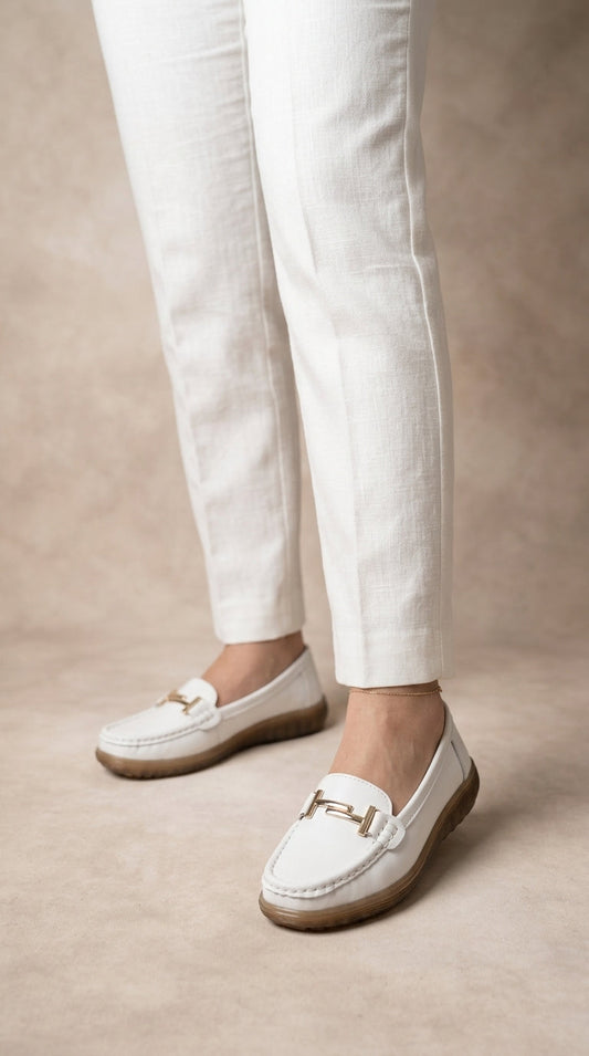 Mocassins en cuir véritable