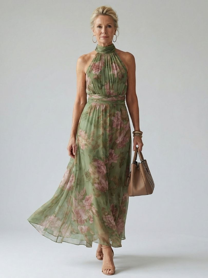 Naomi | Halter Maxi Kleid