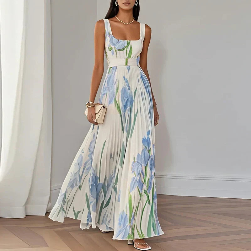 Oriah | Robe longue florale coupe trapèze