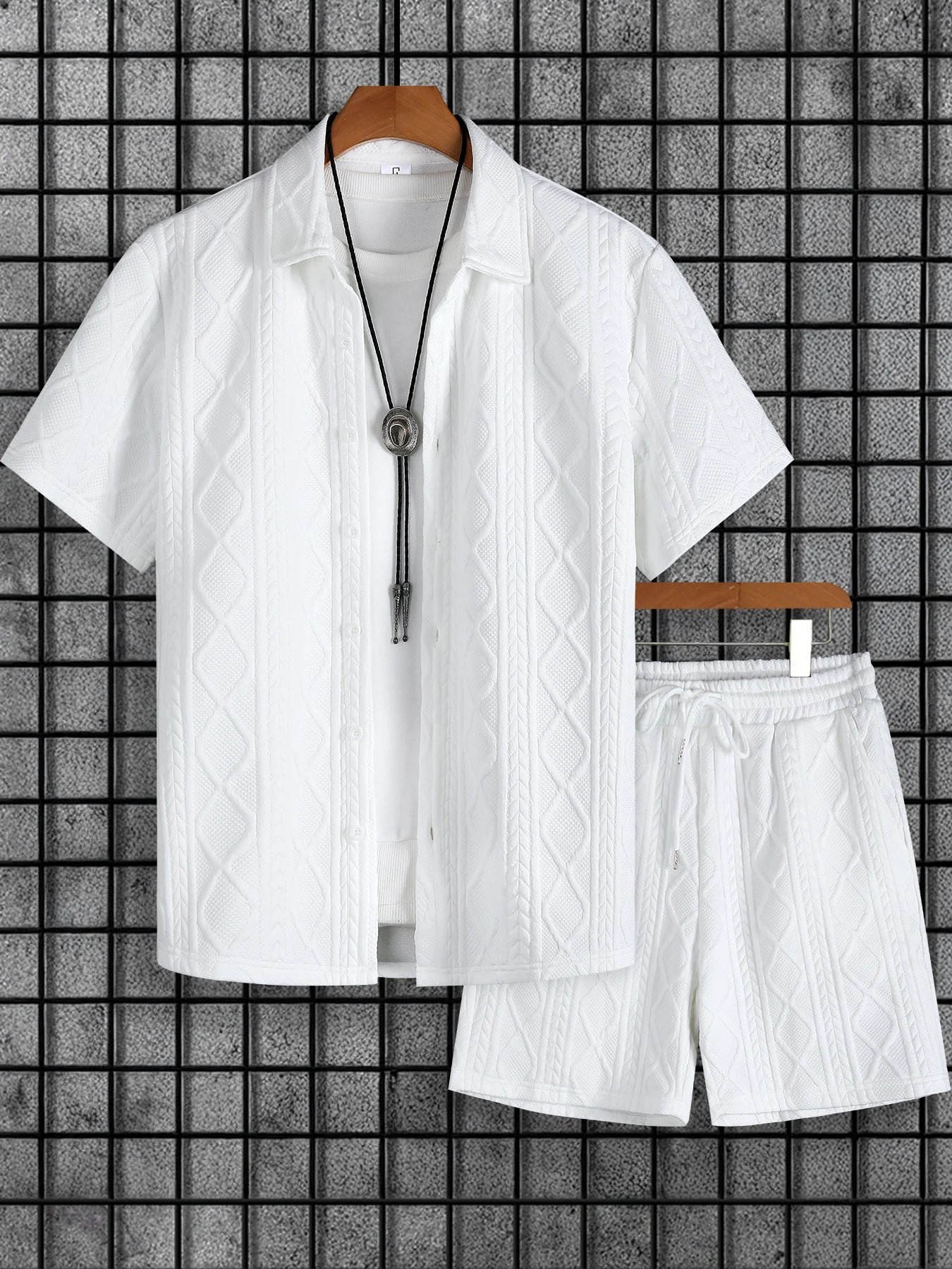 LOS CAÑOS – Ensemble short texturé