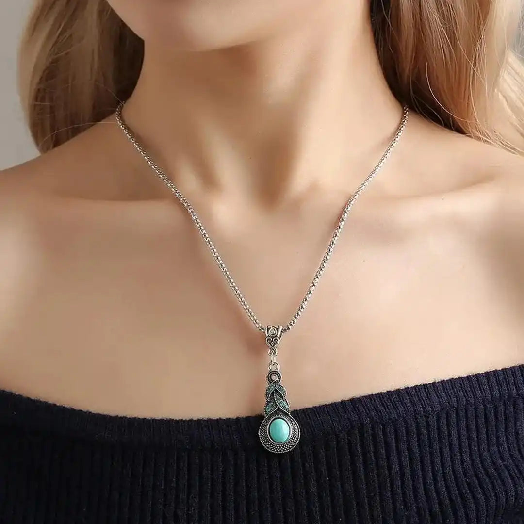 Priscilla™ – Parure vintage en turquoise