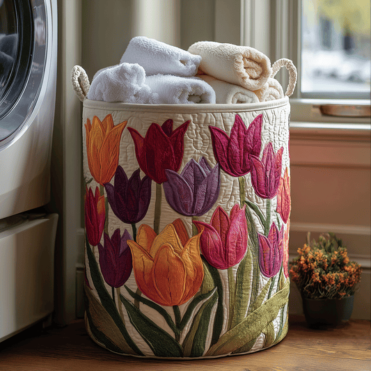 Liliana | Panier à linge matelassé fait main